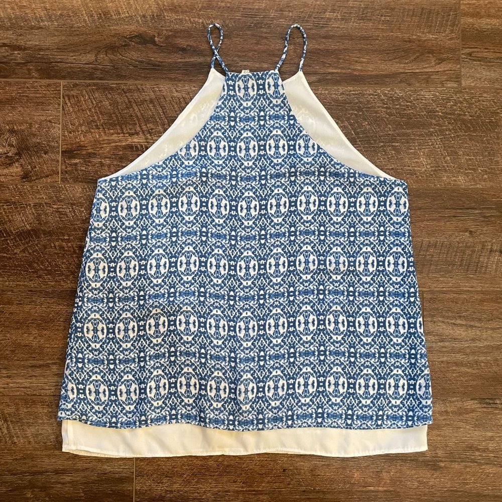 PAPER CRANE TANK TOP WOMEN SMALL SUMMER COTTAGECORE BOHO - Picture 4 of 4